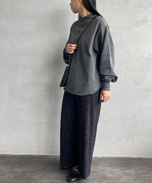 SCREEN STARS（スクリーンスターズ）の「[SCREEN STARS/スクリーンスターズ] 別注 ピグメント WガゼットTシャツ（Tシャツ/カットソー・レディース・ブラック/ブラウン/グレイッシュベージュ/ブルー/イエロー・F）」の15枚目の写真