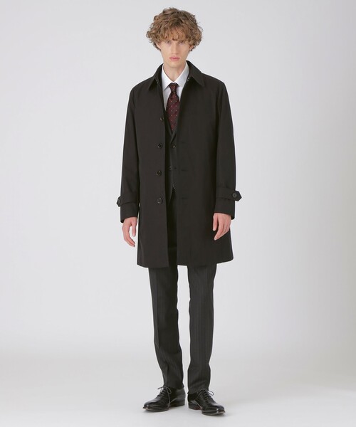 BURBERRY BLACKLABEL ステンカラーコート　黒　L BURBERRY BLACK LABEL」 ステンカラーコート L ブラック メンズ 2026年