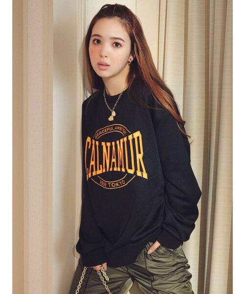 CALNAMUR（カルナムール）の「CALNAMURロゴスウェット（スウェット・レディース・ブラック/グレー/ピンク・FREE）」の2枚目の写真