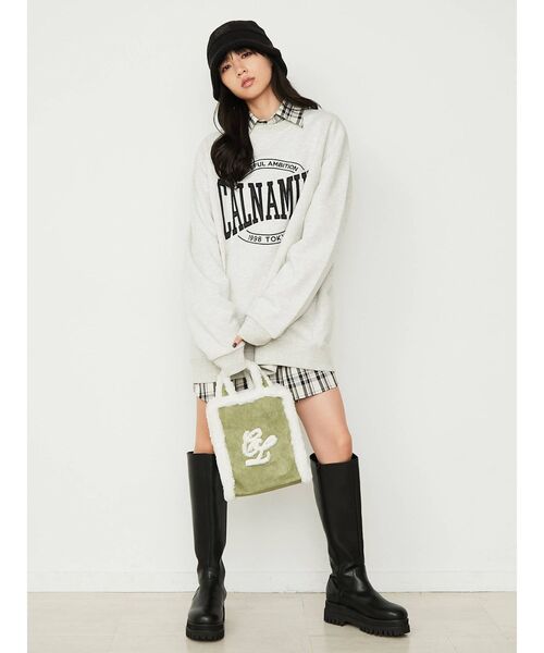 CALNAMUR（カルナムール）の「CALNAMURロゴスウェット（スウェット・レディース・ブラック/グレー/ピンク・FREE）」の4枚目の写真