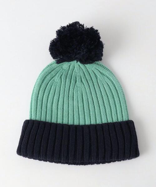 THE NORTH FACE（ザノースフェイス）の「＜THE NORTH FACE＞ ポンポンカプッチョ ニットキャップ（ニットキャップ/ビーニー・キッズ・ネイビー/ナチュラル・FREE）」の3枚目の写真