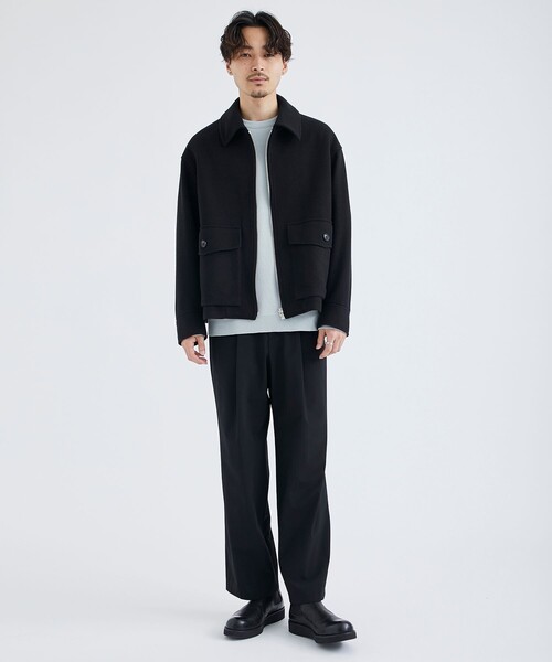 city（シティ）の「WOOLET ZIP BLOUSON/ウーレットジップブルゾン（ブルゾン・メンズ・ブラック/モカ・1/2/3）」の12枚目の写真