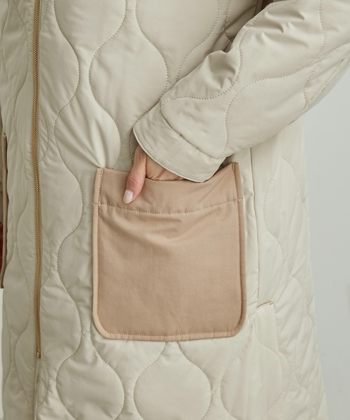 ROPE' PICNIC（ロペピクニック）の「リバーシブルキルトコート（その他アウター・レディース・ブラック/ベージュ/カーキ・38）」の6枚目の写真