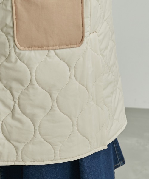 ROPE' PICNIC（ロペピクニック）の「リバーシブルキルトコート（その他アウター・レディース・ブラック/ベージュ/カーキ・38）」の8枚目の写真