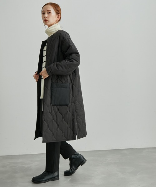 ROPE' PICNIC（ロペピクニック）の「リバーシブルキルトコート（その他アウター・レディース・ブラック/ベージュ/カーキ・38）」の16枚目の写真