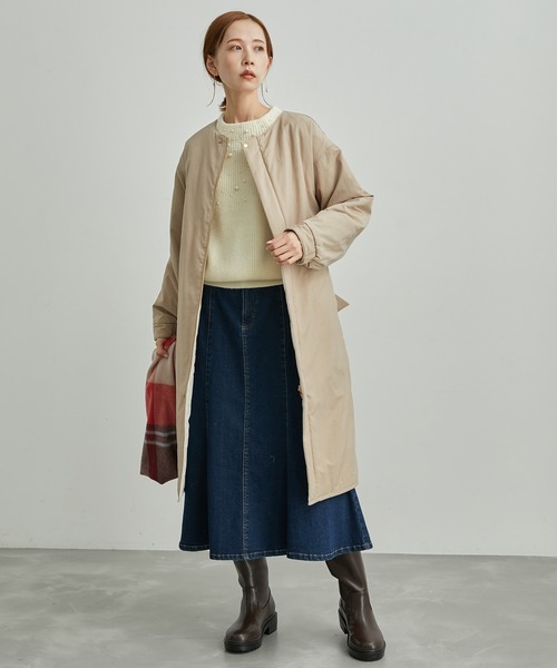 ROPE' PICNIC（ロペピクニック）の「リバーシブルキルトコート（その他アウター・レディース・ブラック/ベージュ/カーキ・38）」の21枚目の写真