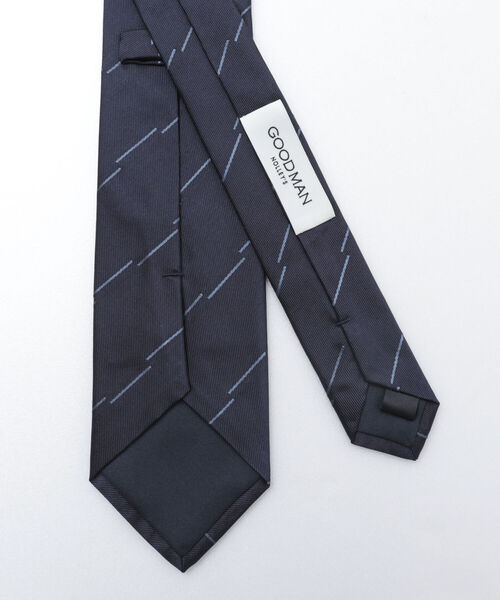 NOLLEY'S goodman（ノーリーズグッドマン）の「Classico Seta サイドビートストライプネクタイ イタリアファブリック（ネクタイ・メンズ・ブルー系その他7・FREE）」の4枚目の写真