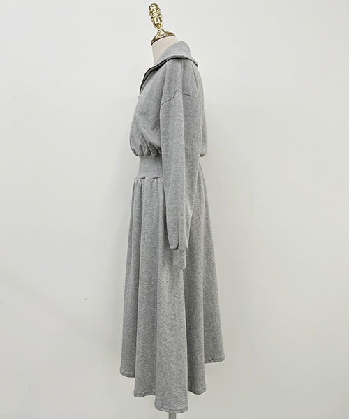 NANING9（ナンニング）の「NANING9 フロントジップシャーリングワンピ（ワンピース・レディース・ブラック/グレー・FREE）」の18枚目の写真