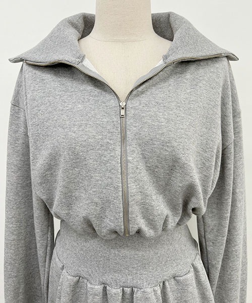 NANING9（ナンニング）の「NANING9 フロントジップシャーリングワンピ（ワンピース・レディース・ブラック/グレー・FREE）」の20枚目の写真