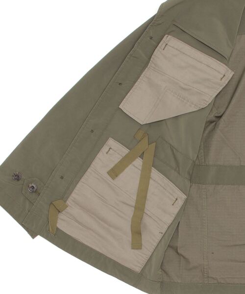 OMNIGOD（オムニゴッド）の「[OMNIGOD mens / オムニゴッド] 強撚メモリーストレッチリップストップ ミリタリーブルゾン（ブルゾン・メンズ・ネイビー/オリーブ・2/3/4）」の11枚目の写真
