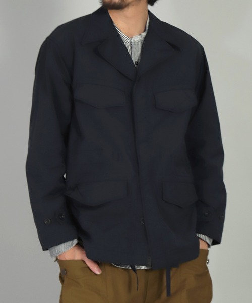 OMNIGOD（オムニゴッド）の「[OMNIGOD mens / オムニゴッド] 強撚メモリーストレッチリップストップ ミリタリーブルゾン（ブルゾン・メンズ・ネイビー/オリーブ・2/3/4）」の2枚目の写真