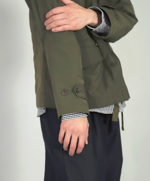 OMNIGOD（オムニゴッド）の「[OMNIGOD mens / オムニゴッド] 強撚メモリーストレッチリップストップ ミリタリーブルゾン（ブルゾン・メンズ・ネイビー/オリーブ・2/3/4）」の17枚目の写真