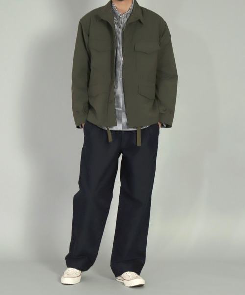 OMNIGOD（オムニゴッド）の「[OMNIGOD mens / オムニゴッド] 強撚メモリーストレッチリップストップ ミリタリーブルゾン（ブルゾン・メンズ・ネイビー/オリーブ・2/3/4）」の9枚目の写真