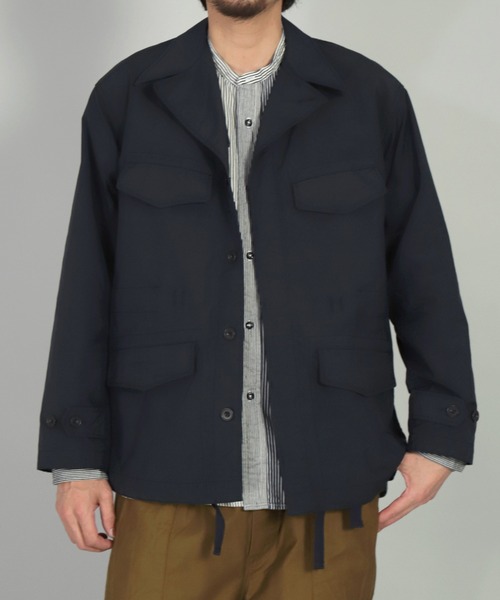 OMNIGOD（オムニゴッド）の「[OMNIGOD mens / オムニゴッド] 強撚メモリーストレッチリップストップ ミリタリーブルゾン（ブルゾン・メンズ・ネイビー/オリーブ・2/3/4）」の3枚目の写真