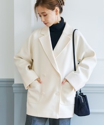 フェイクウールテーラードダブルJKT