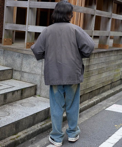 セール】【retock's】ロゴピスネーム 襟コーデュロイ切り替え ビッグ