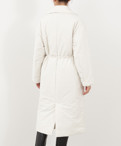 N.（N. Natural Beauty Basic）（エヌエヌナチュラルビューティーベーシック）の「◆シームレスパデットコート（その他アウター・レディース・オフホワイト/ブラック・MEDIUM）」の9枚目の写真