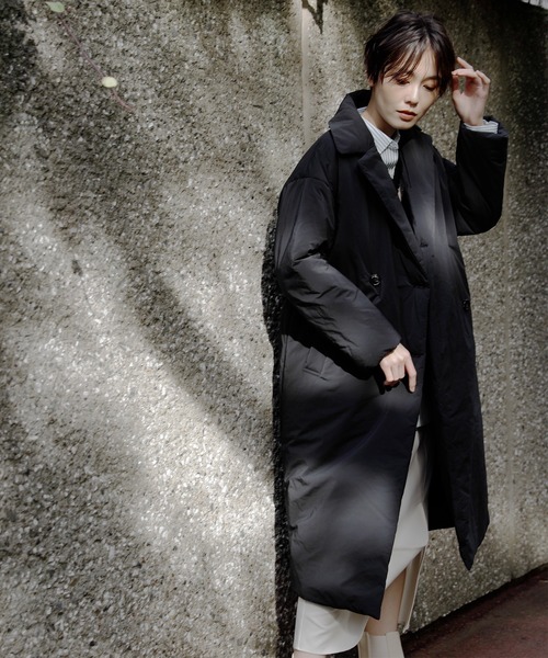 N.（N. Natural Beauty Basic）（エヌエヌナチュラルビューティーベーシック）の「◆シームレスパデットコート（その他アウター・レディース・オフホワイト/ブラック・MEDIUM）」の16枚目の写真