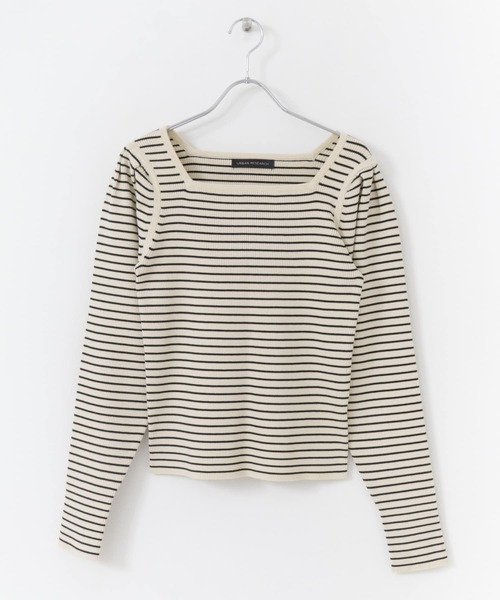 URBAN RESEARCH（アーバンリサーチ）の「スクエアネックリブニット（ニット/セーター・レディース・アイボリー/グリーン/ホワイト系その他・FREE）」の5枚目の写真