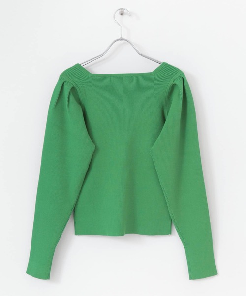 URBAN RESEARCH（アーバンリサーチ）の「スクエアネックリブニット（ニット/セーター・レディース・アイボリー/グリーン/ホワイト系その他・FREE）」の10枚目の写真