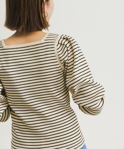 URBAN RESEARCH（アーバンリサーチ）の「スクエアネックリブニット（ニット/セーター・レディース・アイボリー/グリーン/ホワイト系その他・FREE）」の15枚目の写真