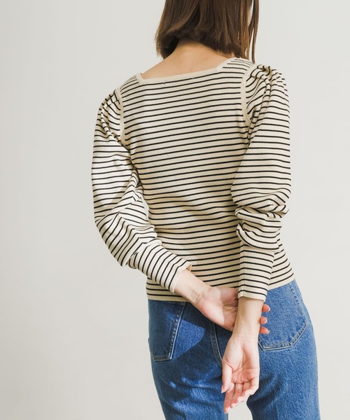 URBAN RESEARCH（アーバンリサーチ）の「スクエアネックリブニット（ニット/セーター・レディース・アイボリー/グリーン/ホワイト系その他・FREE）」の16枚目の写真