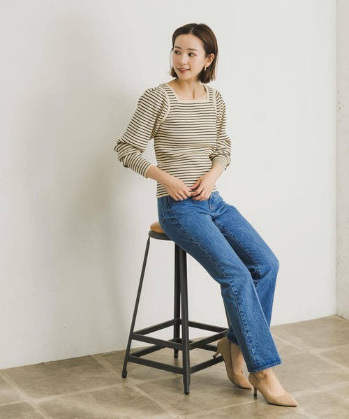 URBAN RESEARCH（アーバンリサーチ）の「スクエアネックリブニット（ニット/セーター・レディース・アイボリー/グリーン/ホワイト系その他・FREE）」の20枚目の写真