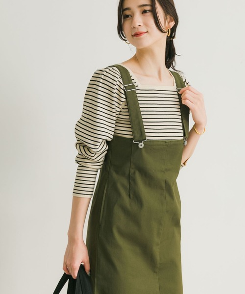 URBAN RESEARCH（アーバンリサーチ）の「スクエアネックリブニット（ニット/セーター・レディース・アイボリー/グリーン/ホワイト系その他・FREE）」の21枚目の写真