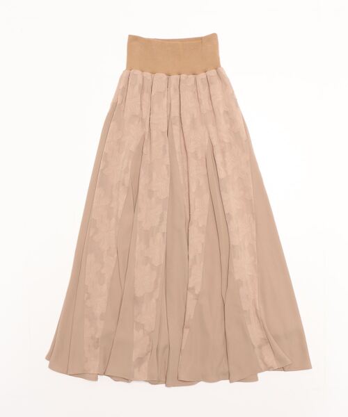 Desert Rose（デザートローズ）の「【MoNiLE/モニーレ】シフォンジャガードウエストリブパネルフレアースカート（スカート）」 WEAR