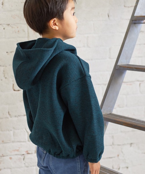 MAKE YOUR DAY（メイクユアデイ）の「裏起毛ニットソーハイネックプルオーバー■80～140cm（スウェット・キッズ・ブラック/ブラウン/グリーン・90/100/110/120/130/140/80）」の5枚目の写真