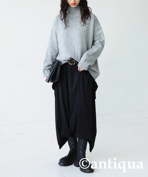 antiqua(アンティカ)の「シルエットデザインサルエルパンツ(その他パンツ・レディース・ブラック・FREE)」の7枚目の写真