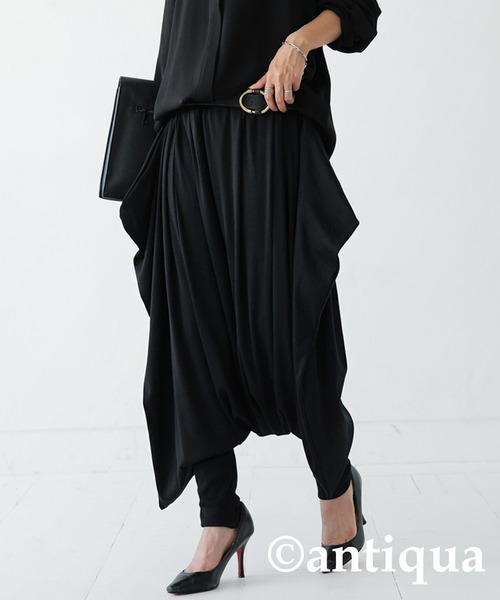antiqua(アンティカ)の「シルエットデザインサルエルパンツ(その他パンツ・レディース・ブラック・FREE)」の8枚目の写真
