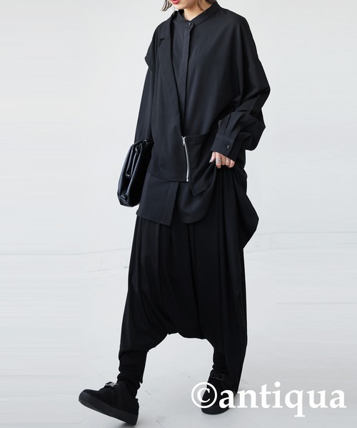 antiqua(アンティカ)の「シルエットデザインサルエルパンツ(その他パンツ・レディース・ブラック・FREE)」の12枚目の写真