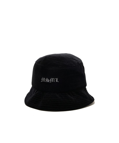 MSML（エムエスエムエル）の「VELOUR BUCKET HAT（ハット・メンズ・ブラック/レッド・ONE SIZE）」の2枚目の写真