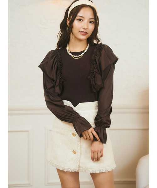 DURAS(デュラス)の「ツイードスカート風ショートパンツ(その他パンツ・レディース・ホワイト/ピンク・SMALL/MEDIUM)」の5枚目の写真