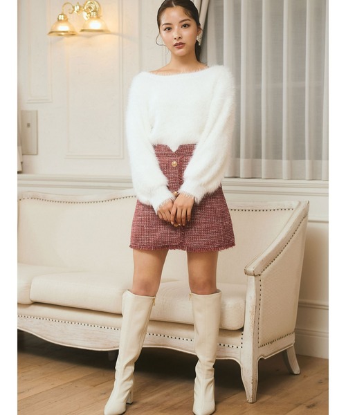 DURAS(デュラス)の「ツイードスカート風ショートパンツ(その他パンツ・レディース・ホワイト/ピンク・SMALL/MEDIUM)」の7枚目の写真