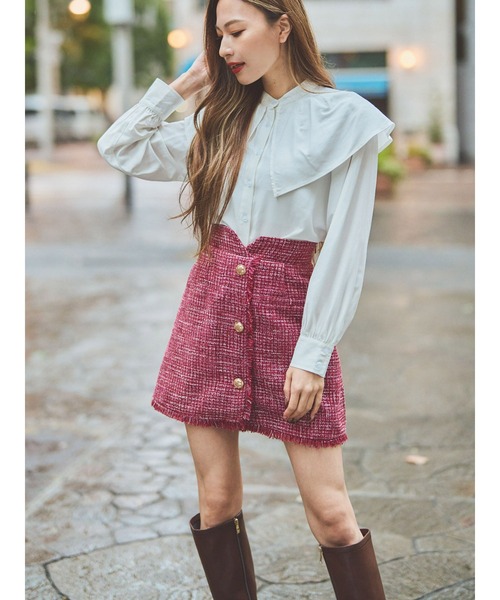 DURAS(デュラス)の「ツイードスカート風ショートパンツ(その他パンツ・レディース・ホワイト/ピンク・SMALL/MEDIUM)」の18枚目の写真