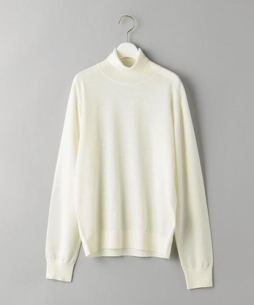 BEAUTY&YOUTH UNITED ARROWS（ビューティーアンドユースユナイテッドアローズ）の「ウール タートルネック ニット プルオーバー（ニット/セーター・レディース・ホワイト/ダークブラウン/イエロー・FREE）」の2枚目の写真