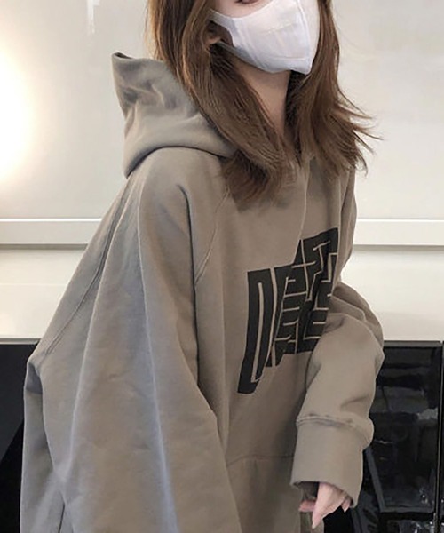 LOPASS(ロパス)の「裏毛フード付きスウェット(スウェット・レディース・グレー・M/L/XL)」の2枚目の写真