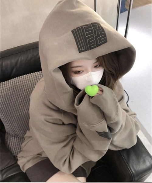 LOPASS(ロパス)の「裏毛フード付きスウェット(スウェット・レディース・グレー・M/L/XL)」の5枚目の写真