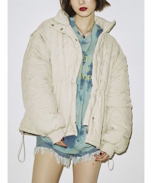 jouetie（ジュエティ）の「キルティングパッファーコート（その他アウター・レディース・イエロー/ブラック/パープル/アイボリー・MEDIUM）」の2枚目の写真