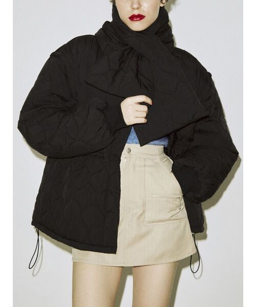 jouetie（ジュエティ）の「キルティングパッファーコート（その他アウター・レディース・イエロー/ブラック/パープル/アイボリー・MEDIUM）」の3枚目の写真