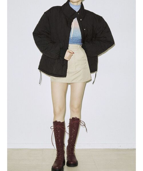 jouetie（ジュエティ）の「キルティングパッファーコート（その他アウター・レディース・イエロー/ブラック/パープル/アイボリー・MEDIUM）」の6枚目の写真