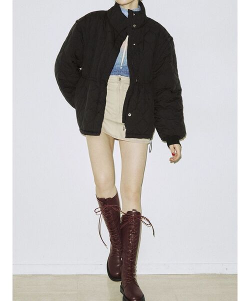 jouetie（ジュエティ）の「キルティングパッファーコート（その他アウター・レディース・イエロー/ブラック/パープル/アイボリー・MEDIUM）」の7枚目の写真