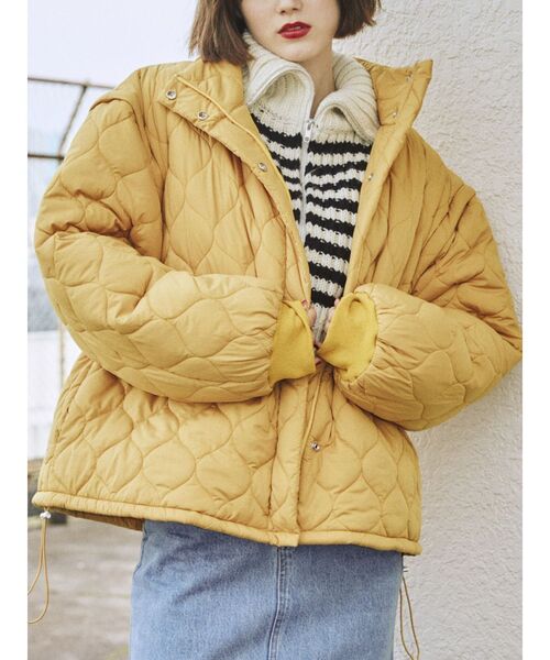 jouetie（ジュエティ）の「キルティングパッファーコート（その他アウター・レディース・イエロー/ブラック/パープル/アイボリー・MEDIUM）」の10枚目の写真