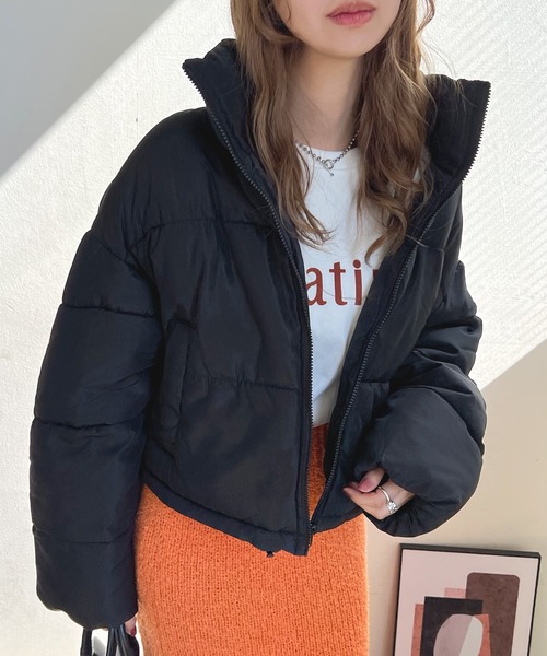 Futier land（フューティアランド）の「スタンドショート丈フェイクダウン（ダウンジャケット/コート・レディース・ブラック/ベージュ/アイボリー/ブルー・MEDIUM）」の22枚目の写真