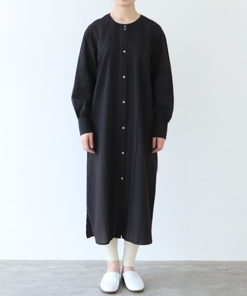 【美品】ビリティスディセッタンノーカラーコート ワンピース ベルト コサージュ セール】kaca インド綿ティアードワンピース（ワンピース