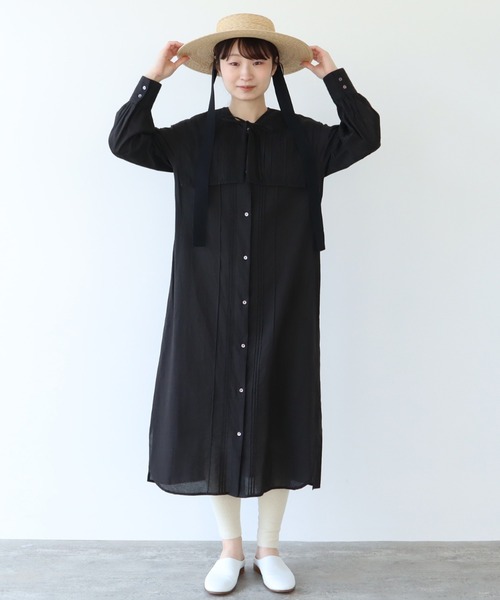 【美品】ビリティスディセッタンノーカラーコート ワンピース ベルト コサージュ セール】kaca インド綿ティアードワンピース（ワンピース