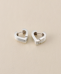LAVER（ラバー）の「【LAVER/ラバー】HEART ピアス SILVER（両耳