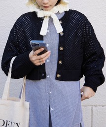 Fashion Letter | ショート丈かぎ編みカーディガン(カーディガン/ボレロ)